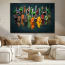 Herbs and Spices Kitchen Wall Art Canvas Print