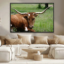 Longhorn Steer Canvas Wall Art – Rustic Nature Triptych by MyGreatCanvas | Canvas Wall Art Prints | Photo Prints & Wall Decor