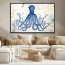Octopus Canvas Wall Art | Coastal Marine Life Artwork for by MyGreatCanvas | Canvas Wall Art Prints | Photo Prints & Wall Decor