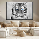 Black and White Tiger Wall Art Animal Canvas Print