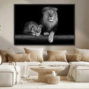 Lion Family Wall Art Canvas Print – Framed Majestic Wildlife by MyGreatCanvas | Canvas Wall Art Prints | Photo Prints & Wall Decor