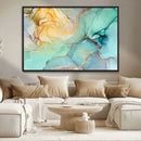Green Marble Fluid Effect Wall Art Abstract Canvas Wall Art by MyGreatCanvas | Canvas Wall Art Prints | Photo Prints & Wall Decor