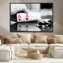 Aces Poker Art Poker Game Wall Art Canvas Print