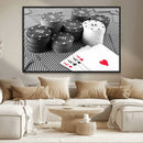 Poker Game Cards Wall Art Canvas, Multi Panel Wall Art
