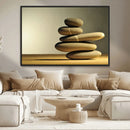 Fluvial Zen Stones Canvas Wall Art Print by MyGreatCanvas | Canvas Wall Art Prints | Photo Prints & Wall Decor