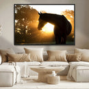Horse at Sunset Wall Art Animal Canvas Print