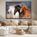 Animal Wall Art Three Horses Farmhouse Art Canvas, Framed by MyGreatCanvas | Canvas Wall Art Prints | Photo Prints & Wall Decor