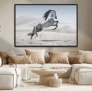 Prancing Horse Desert Large Wall Art Canvas Print – Majestic