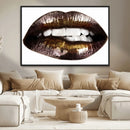 Close Up Lips Wall Art Canvas Print