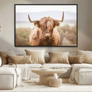 Scottish Serene Highland Cow Canvas Wall Art – Serene