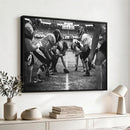 American Football Wall Art Canvas Print Framed Stadium Sport