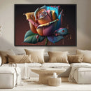 Abstract Rose Wall Art Canvas Print