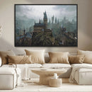 Disney Castle Wall Art Canvas Print, Living Kids Home Room