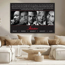 Thinker Quintet Canvas Wall Art – Martin, Obama, Malcolm X,