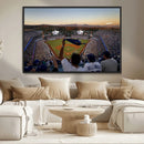 Dodger Stadium Sunset Game Triple Canvas Wall Art - Los