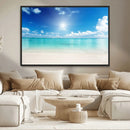 Blue Ocean Wall Art Canvas Print - Tranquil Ocean Paradise