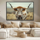 Texas Cow Longhorn Wall Art Canvas Print for Farm House Wall by MyGreatCanvas | Canvas Wall Art Prints | Photo Prints & Wall Decor