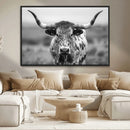 Texas Cow Longhorn Wall Art Canvas Print for Farm House Wall by MyGreatCanvas | Canvas Wall Art Prints | Photo Prints & Wall Decor