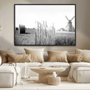 Vintage Farmhouse Black and White Triptych Wall Art – Giclee