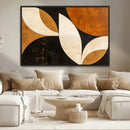 Geometric Abstract Wall Art Canvas Print, Mid Century Modern