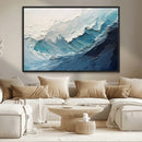 Ocean Wave Canvas Wall Art Print – Coastal Living Room Large