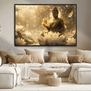 Golden Buddha Wall Art | Yoga Room Decor and Meditation Room by MyGreatCanvas | Canvas Wall Art Prints | Photo Prints & Wall Decor