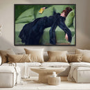 Decadent Girl by Ramon Casas Wall Art Canvas Print, Framed