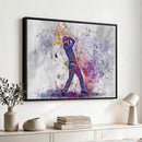 Watercolor Golf Swing Wall Art Canvas Print | Vibrant