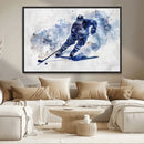Hockey Player Wall Art Canvas Print - Sports-Inspired