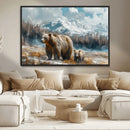 Bear and Baby Bear Wall Art Canvas Print