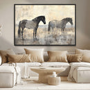 Vintage Horses Wall Art Canvas Print