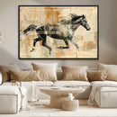 Chines Style Running Horse Western Wall Art | Farmhouse Wall