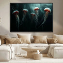 Abstract Jellyfish Wall Art Canvas Print