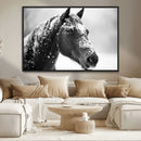 Horse Canvas Print - Winter Horse Snow Wall Art Canvas Print