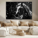 Winter Horse Wall Art | Black and White Horse Print | Ready by MyGreatCanvas | Canvas Wall Art Prints | Photo Prints & Wall Decor