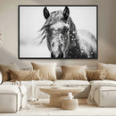 Western Wall Art | Black and White Winter Horse Wall Art | by MyGreatCanvas | Canvas Wall Art Prints | Photo Prints & Wall Decor