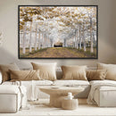 Forest Grove Wall Art | Serene Pathway Canvas Print | Ready