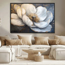 White Magnolia Flower Wall Art Canvas Print | Abstract