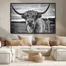 Scottish Highland Cow Wall Art Canvas Print | Ready to Hang