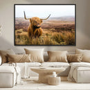 Scottish Highland Cow Canvas Wall Art – Rustic Farmhouse