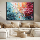 Radiant Bloom Abstract Floral Wall Art Canvas Print -