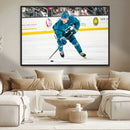 San Jose Sharks Ice Hockey Player Wall Art Canvas Print