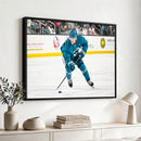 San Jose Sharks Ice Hockey Player Wall Art Canvas Print