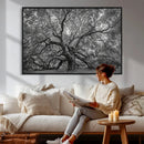Majestic Angel Oak Tree Black and White Canvas Print – Multi by MyGreatCanvas | Canvas Wall Art Prints | Photo Prints & Wall Decor