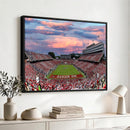 Carter-Finley Stadium Art Sunset Game Triple Canvas Wall Art