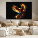 Fiery Phoenix Canvas Print | Ready to Hang Wall Art | Bold