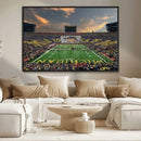University of Michigan Wolverines Print Canvas, Football