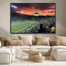 Eugene Autzen Stadium Canvas Wall Art Print – Sunset Over