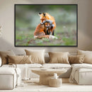 Heartwarming Fox and Baby Cub Wall Art | Ready to Hang