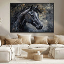 Large Abstract Horse Wall Art Canvas Print | Farmhouse Wall